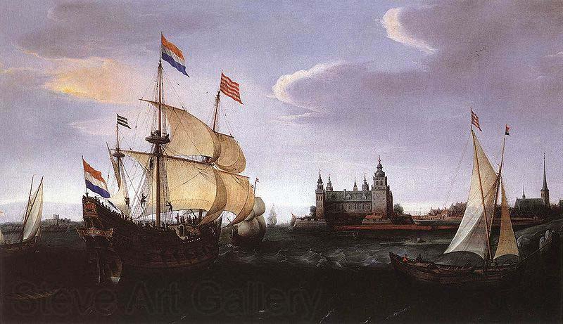 unknow artist Hollandse schepen in de Sont France oil painting art